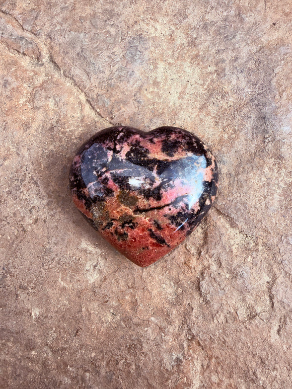 Rhodonite Crystal Heart From The Ural Mountains in Russia #11