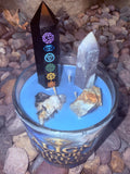 Align your Third Eye Chakra Crystal Candle Reiki Blessed by Queen