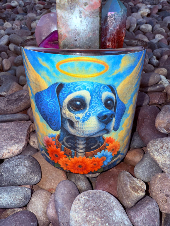 Day of the Dead Animal Crystal Candle Reiki Blessed by Queen