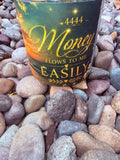4444 Money flows to me easily  Crystal Candle Reiki Blessed by Queen