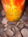 High Vibrational Vibes Crystal Candle Reiki Blessed by Queen
