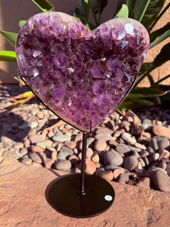 Amethyst Crystal Heart #1 Reiki Blessed by Queen