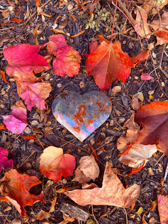 Red Moss Agate Heart Crystal From Brazil #15