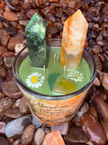 Abundance is My Frequency Crystal Candle Reiki Blessed by Queen