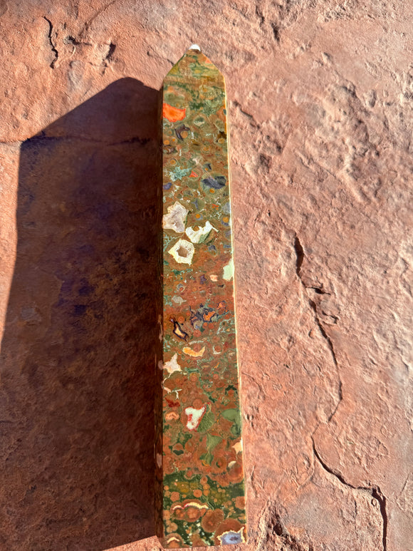 “Rare” Rainforest Jasper #2 from Australia Crystal Tower Reiki Blessed by Queen
