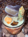 Grounding Frequency Crystal Candle Moonlight Reiki Blessed by Queen