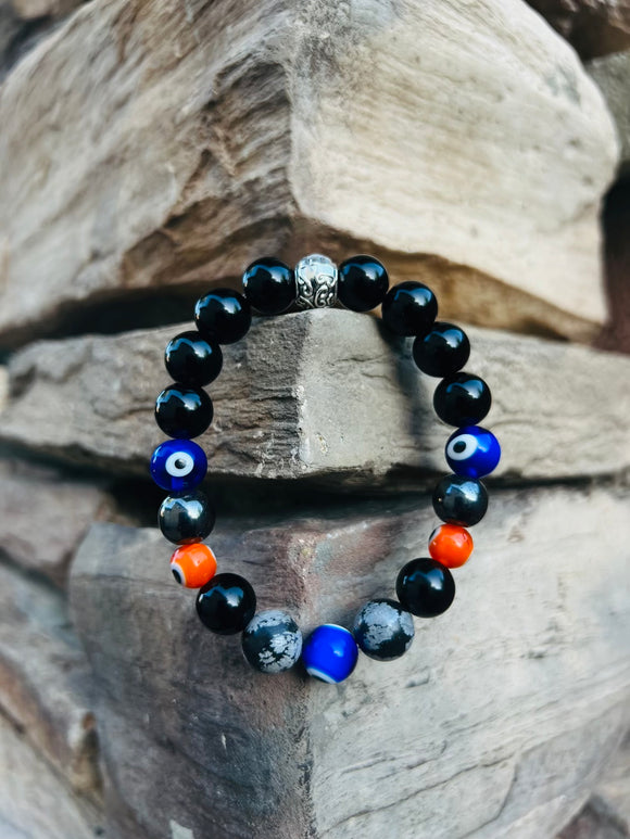 Orange Evil Eye 🧿 Crystal Bracelet