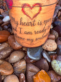 My Heart is open and I am ready to welcome my soulmate  Crystal Candle Reiki Blessed by Queen