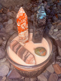Align your Root Chakra Crystal Candle Reiki Blessed by Queen