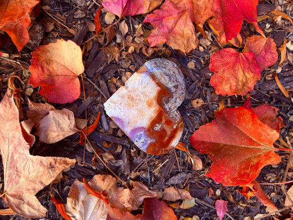 Red Moss Agate Heart Crystal From Brazil #2