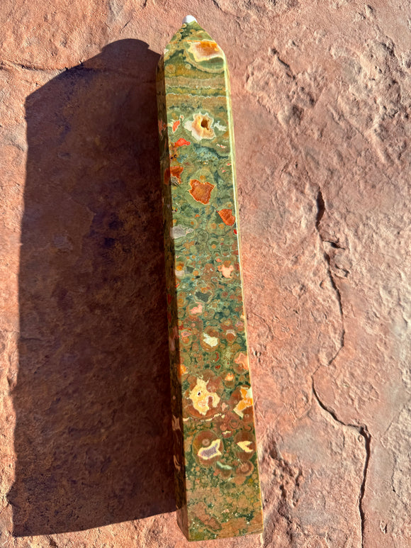“Rare” Rainforest Jasper #4 from Australia Crystal Tower Reiki Blessed by Queen