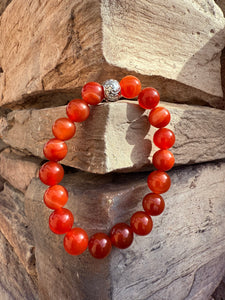 Carnelian Agate Crystal Bracelet