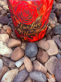 Our Love is Unconditional Crystal Candle Reiki Blessed by Queen
