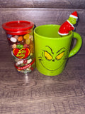 Grinchy Jumbo Mug & Jelly Belly 49 Flavors