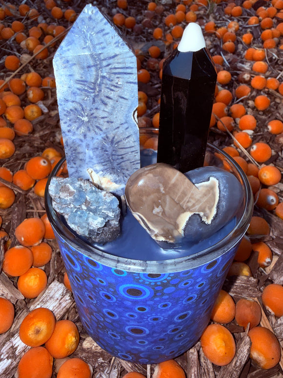 Evil Eye Protection 🧿 Crystal Candle Reiki Blessed by Queen