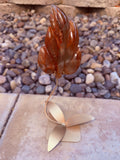 Fire Quartz & Carnelian (Obsession) Crystal Leaf #1 From Brazil Moonlight Reiki Blessed by Queen