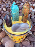 Grounding Frequency Crystal Candle Moonlight Reiki Blessed by Queen