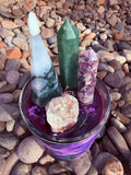 FEAR BE GONE Crystal Candle Reiki Blessed by Queen