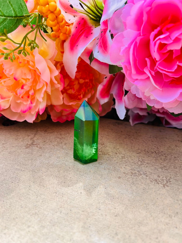 Green Angel Aura Quartz Tower Small - Only 4 Available