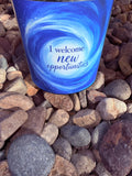 I Welcome New Opportunities Crystal Candle Reiki Blessed by Queen