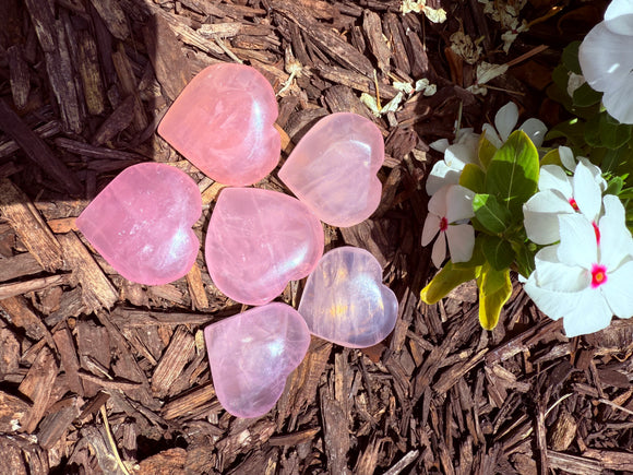 Rose Quartz Crystal Heart From Brazil Charged Under the New Moon in Cancer & Jupiter Cazimi 6/25/25