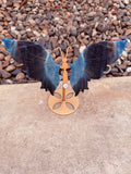 Trolleite Crystal Butterfly #1 From Sweden “Manifestations” (RARE Unique combination of Lithium, Lepidolite, Blue Tourmaline and Lazulite) Moonlight Reiki Blessed by Queen