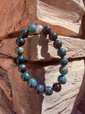 Moss Agate "New Beginnings & Abundance" Crystal Bracelet From Brazil Reiki Blessed by Queen