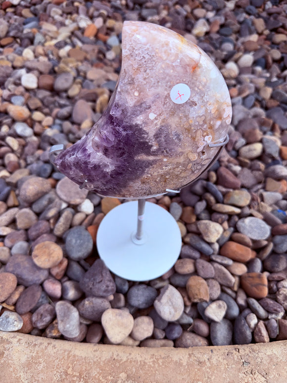 Amethyst & Pink Amethyst Crystal Moon From Argentina #1 Reiki Blessed by Queen