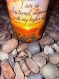 I Am In Vibrational Alignment Crystal Candle Reiki Blessed by Queen