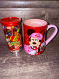 *Disneyland Exclusive* Minnie Mouse Red Mug & Jelly Belly 49 Flavors Bundle