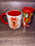 Minnie Gingerbread Holiday Mug & Jelly Belly 49 Flavors