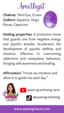 Amethyst "Overcoming Addictions & Protection" Crystal Bracelet From Brazil Reiki Blessed by Queen