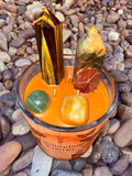 Grounding Energy Crystal Candle Reiki Blessed by Queen