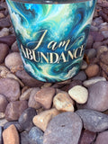I AM Abundance  Crystal Candle Moonlight Reiki Blessed by Queen