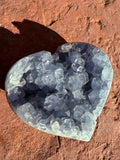Celestite Crystal Heart #3 Reiki Blessed by Queen