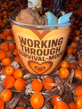 Working Through Survival - Mode Crystal Candle Reiki Blessed by Queen
