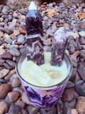 Calm My Anxiety Crystal Candle Reiki Blessed by Queen