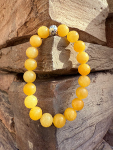 Yellow matrix Jasper Crystal Bracelet