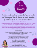 Dream Collection infused with Therapeutic Essential Oils, Moon Water & Reiki Blessed