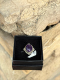 Amethyst Crystal 925 Sterling Silver Ring Size 7 From Brazil - Only 1 Available