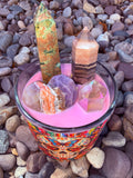Day of the Dead #6 Crystal Candle Moonlight Reiki Blessed by Queen