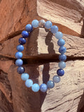 Blue Aventurine "Inner Peace & Alignment" (Small Beads) Crystal Bracelet From Brazil Reiki Blessed by Queen