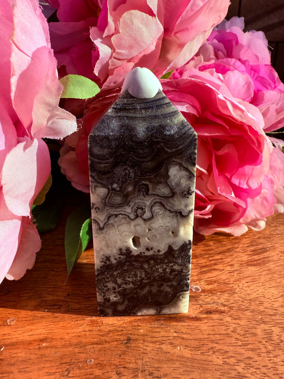Calcite & Marble Picasso Jasper Tower #11
