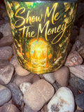 Show Me The Money Crystal Candle Moonlight Reiki Blessed by Queen