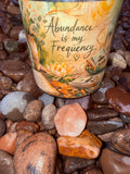Abundance is My Frequency Crystal Candle Reiki Blessed by Queen
