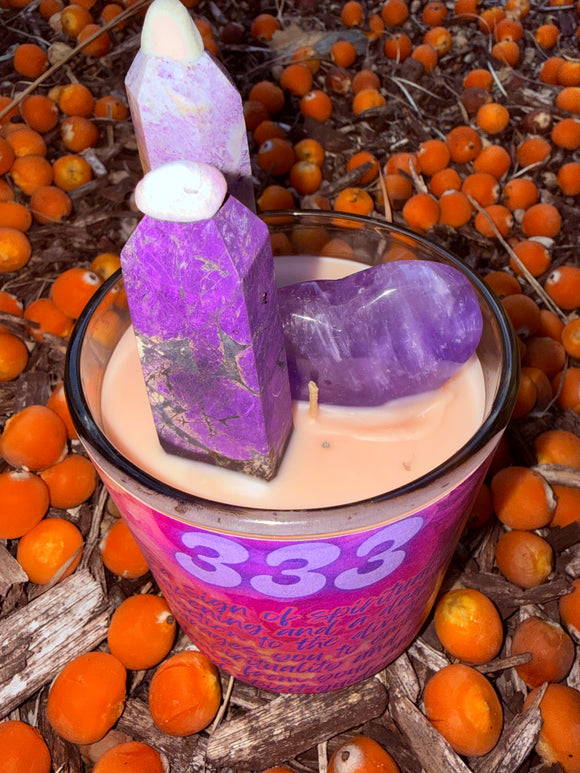 333Crystal Candle Reiki Blessed by Queen