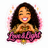 Love & Light Mist infused with Rose Quartz Crystals, Therapeutic Essential Oils, Moon Water & Reiki blessed by Queen - Pick Your Size