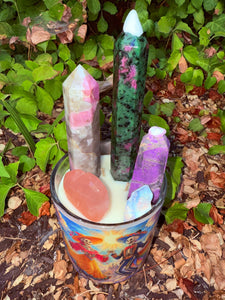 Day of the Dead #9 Crystal Candle Reiki Blessed by Queen