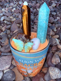 Align your Sacral Chakra Crystal Candle Reiki Blessed by Queen