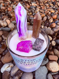 Obsessive Overthinking Crystal Candle Reiki Blessed by Queen